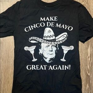 Trump Black Cinco De Mayo Graphic T-Shirt